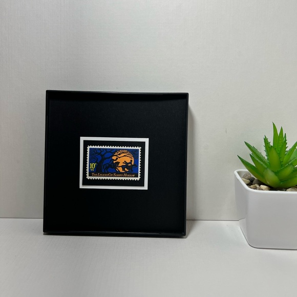 1974 Sleepy Hollow Framed Postage Stamp Art 4x4 #1548 - Picture 4 of 5